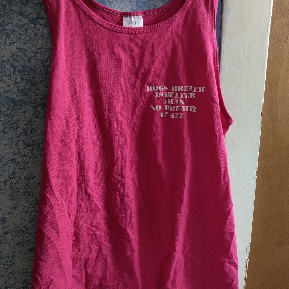 Delta size large pink hogs breath tank top